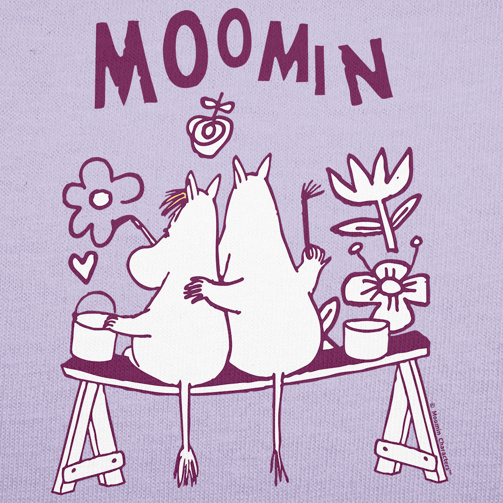 Moomintroll & Snorkmaiden Love Painting Flowers Art Adult Hoodie