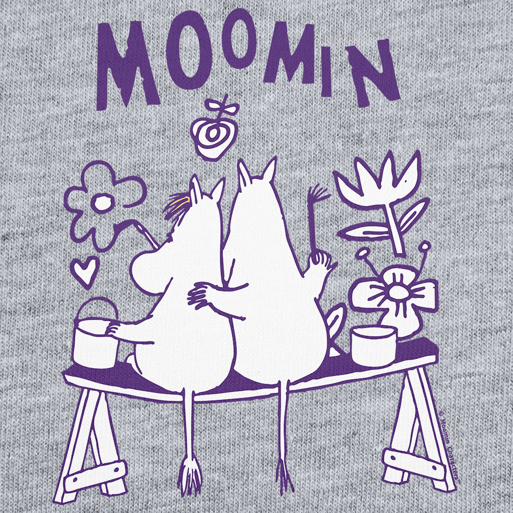 Moomintroll & Snorkmaiden Love Art Painting Flower Adult Hoodie
