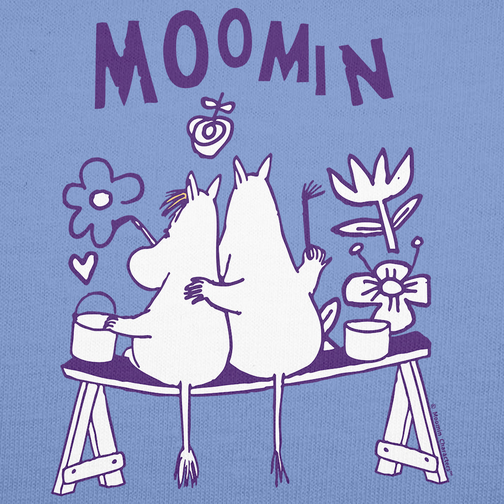 Moomintroll & Snorkmaiden Love Art Painting Flowers Adult T-Shirt