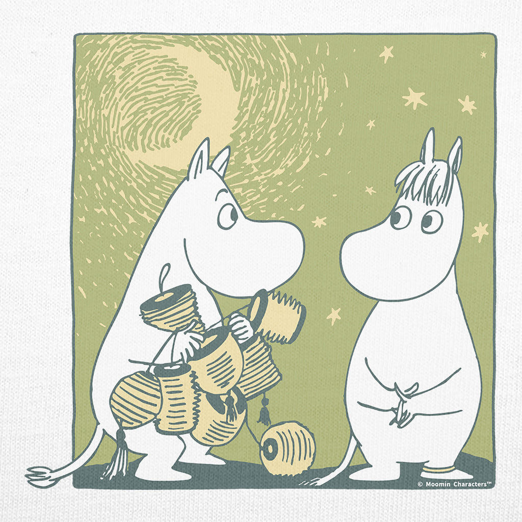Moomintroll & Snorkmaiden Love Lanterns Adult T-Shirt