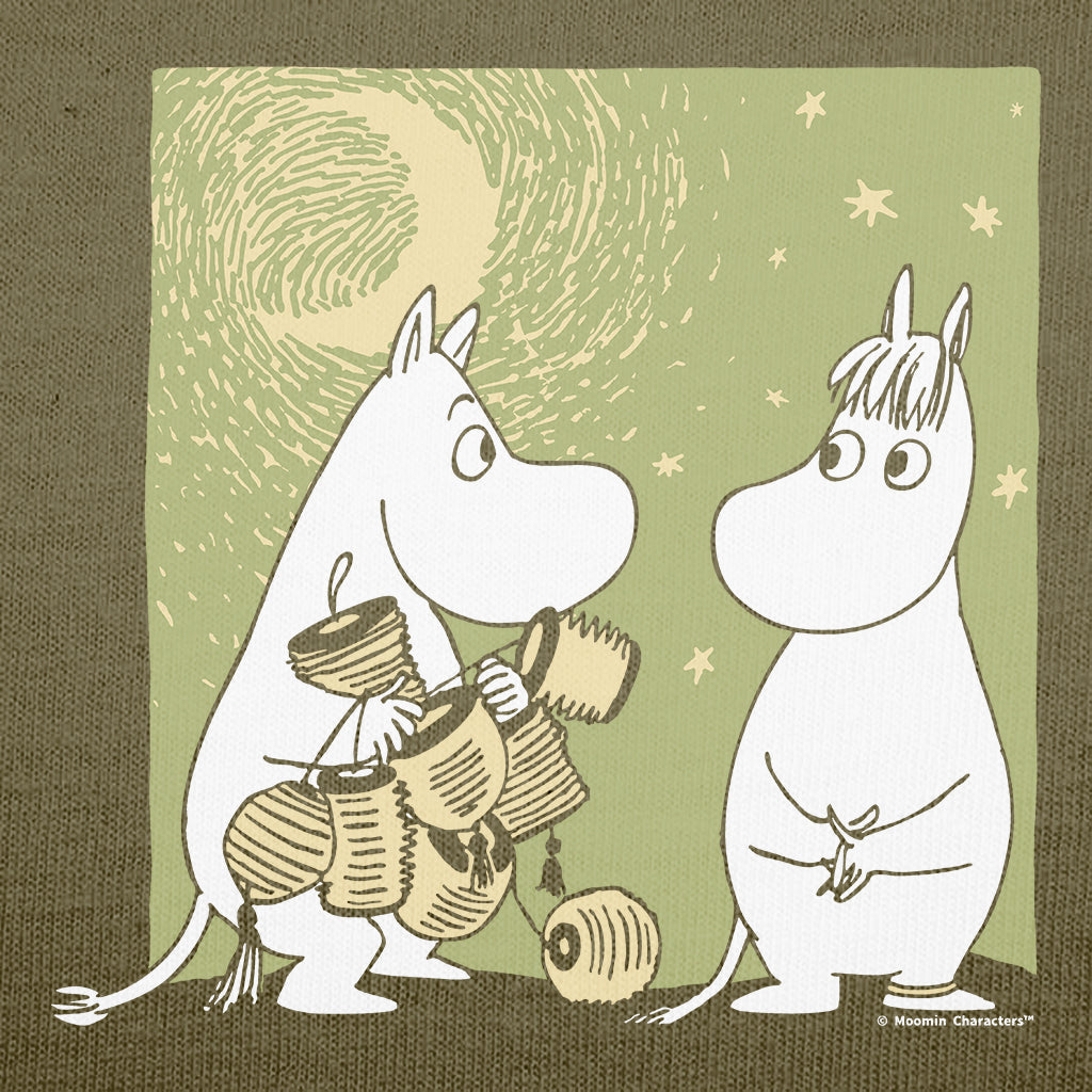 Moomintroll Lanterns Snorkmaiden Love Adult T-Shirt