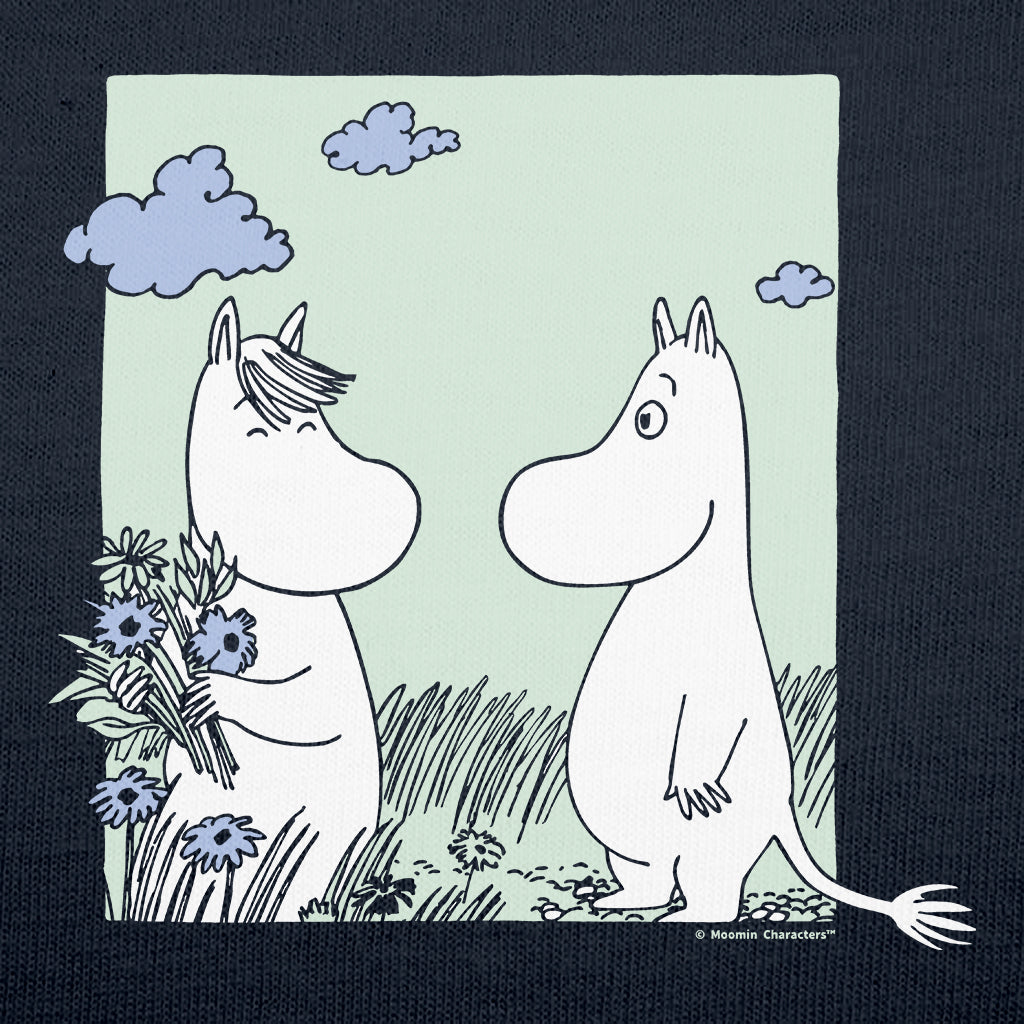Moomintroll & Snorkmaiden Love Flower Picking Adult T-Shirt