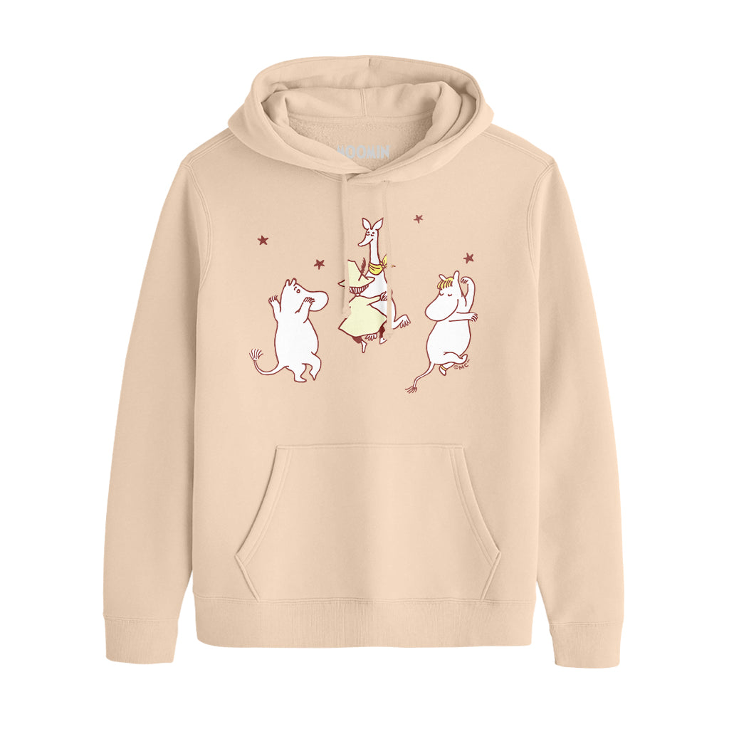 Comet in Moominland Moomintroll, Snorkmaiden & Snufkin Happy Dance Adult Hoodie