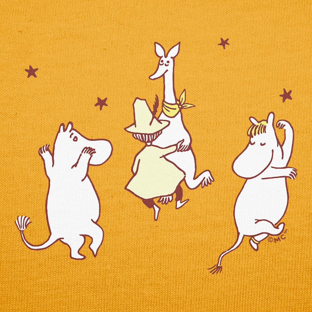 Comet in Moominland Moomintroll, Snorkmaiden & Snufkin Happy Dance Adult T-Shirt