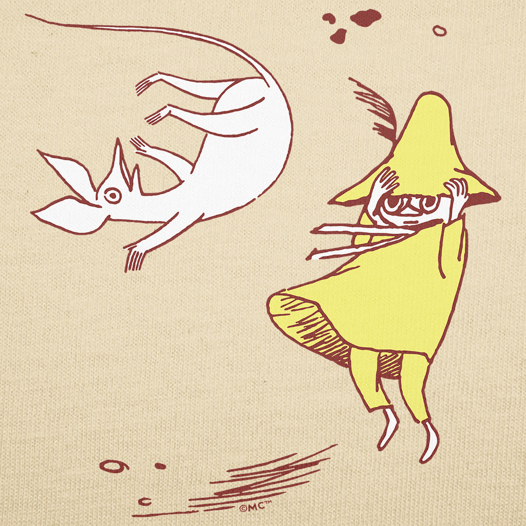 Comet in Moominland Snufkin & Sniff Windy Day Adult T-Shirt