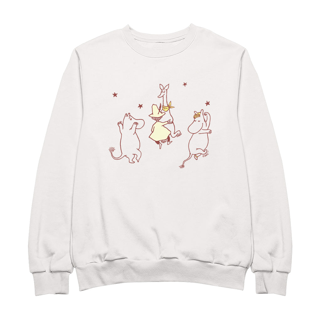 Comet in Moominland Moomintroll Snorkmaiden Enjoying the Happy Dance Adult Sweatshirt