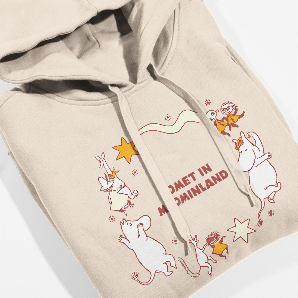 Comet in Moominland Moomintroll Snorkmaiden & Snufkin Happy Circle Dance Adult Hoodie
