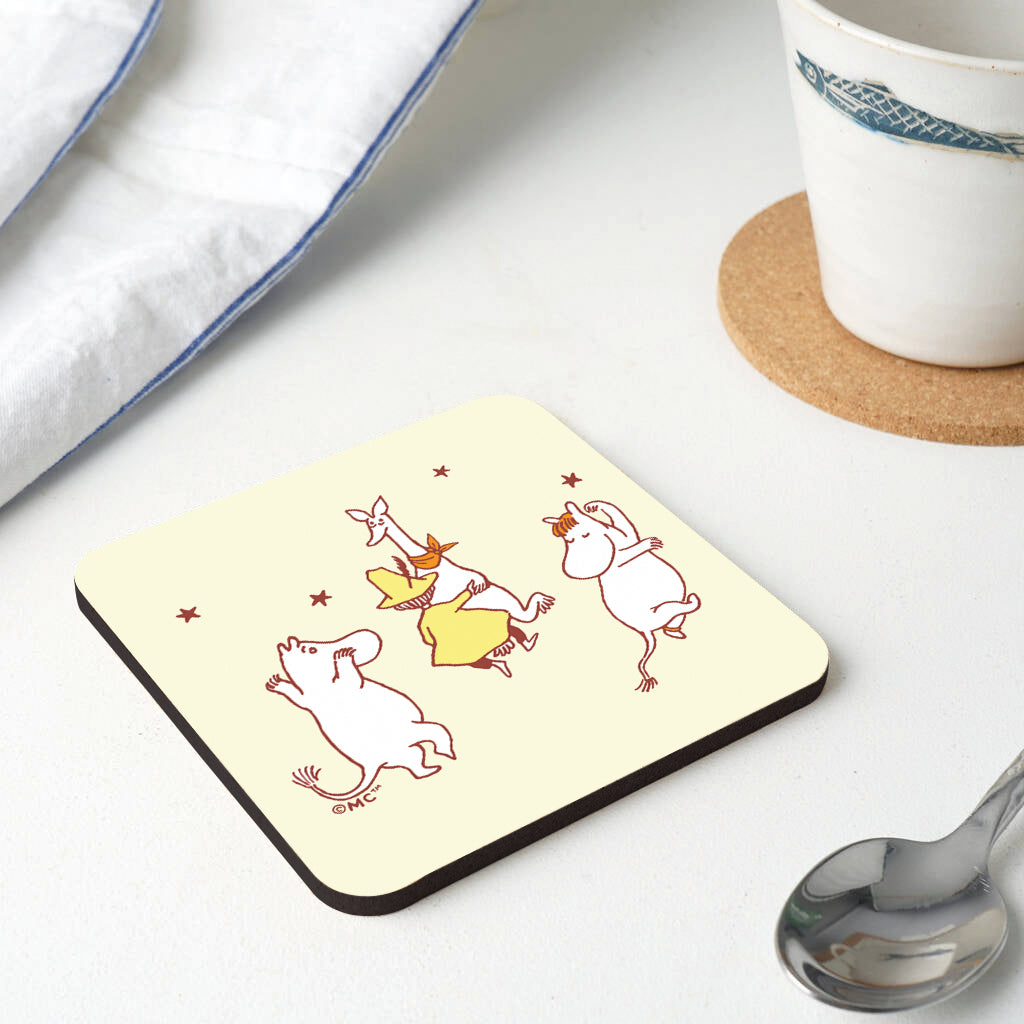 Comet in Moominland Moomintroll, Snorkmaiden & Snufkin Happy Dance Partners Coaster