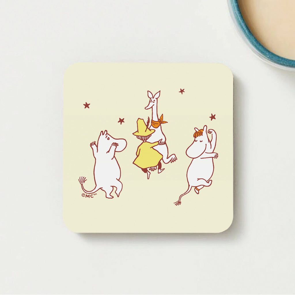 Comet in Moominland Moomintroll, Snorkmaiden & Snufkin Happy Dance Partners Coaster