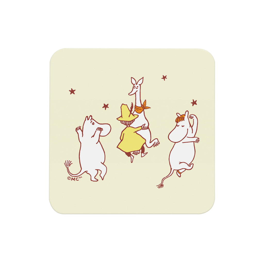 Comet in Moominland Moomintroll, Snorkmaiden & Snufkin Happy Dance Partners Coaster