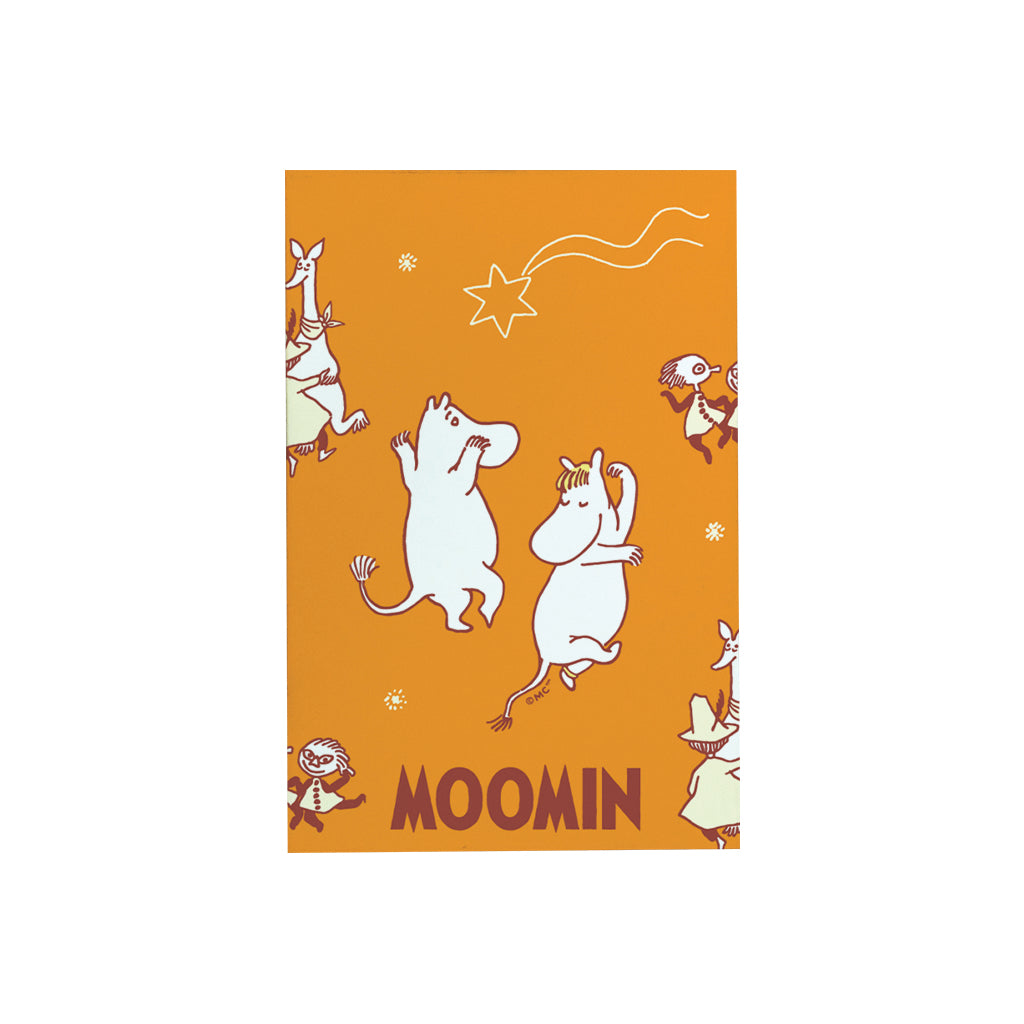 Comet in Moominland Moomintroll & Snorkmaiden Happy Dance Rectangle Wooden Magnet