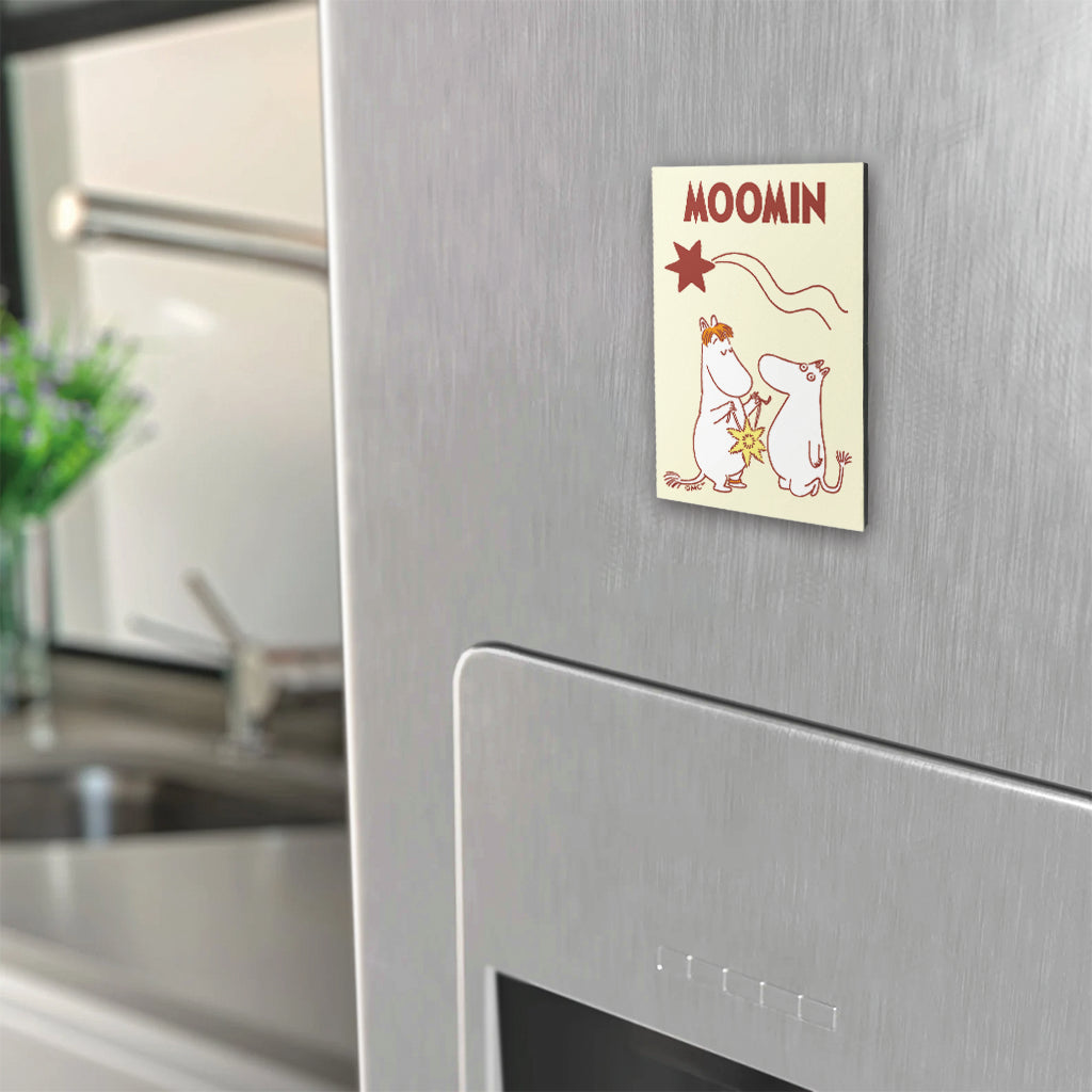 Comet in Moominland Moomintroll, Snorkmaiden The Perfect Gift Rectangle Wooden Magnet