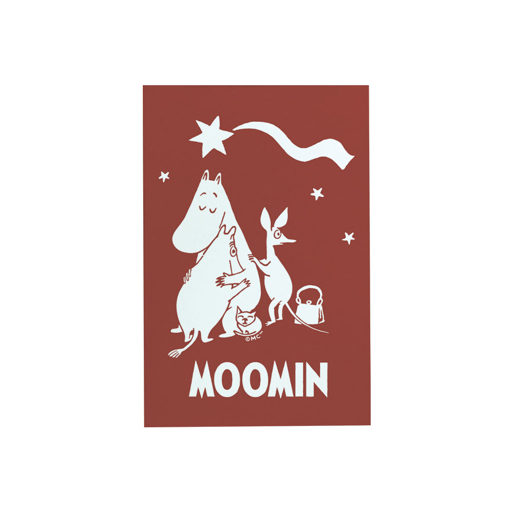 Comet in Moominland Moomintroll & Snorkmaiden Family Hug Rectangle Wooden Magnet