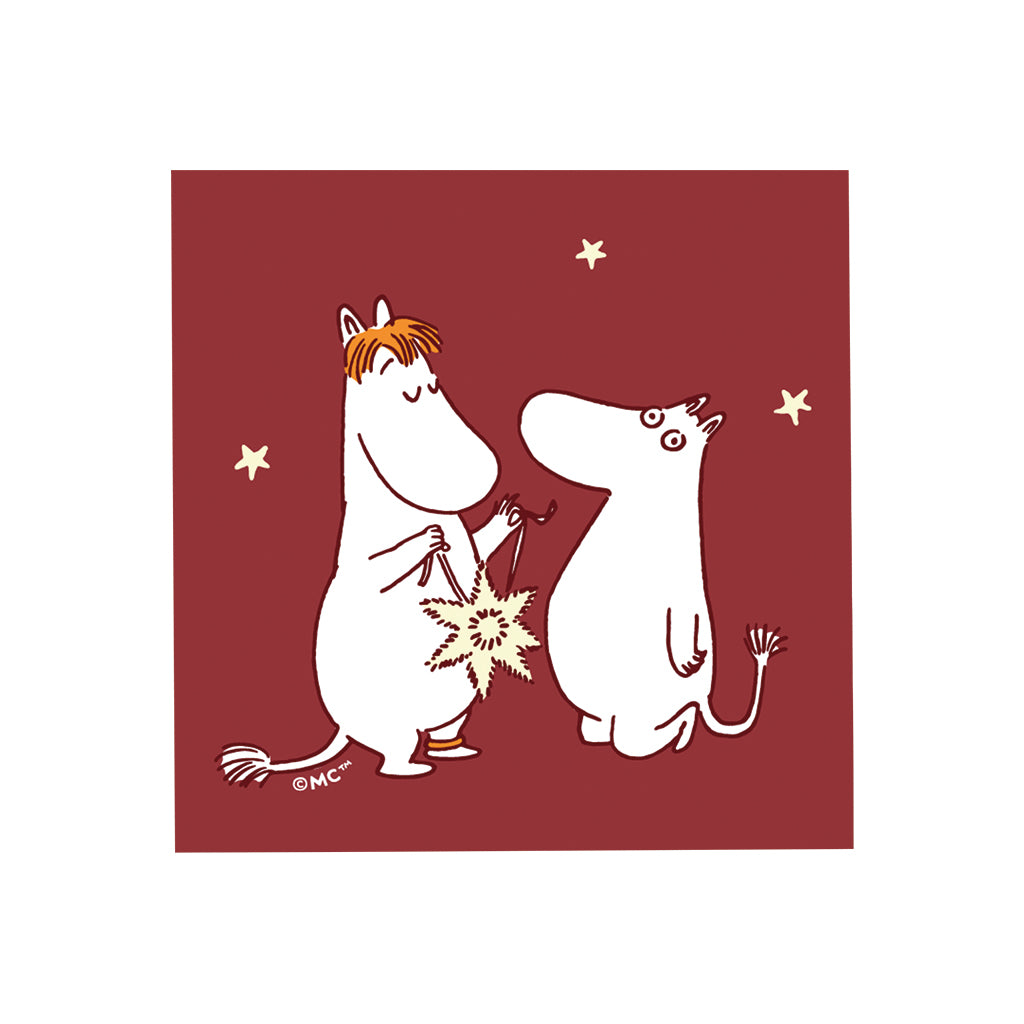 Comet in Moominland Moomintroll, Snorkmaiden & Snufkin The Perfect Gift Square Wooden Magnet