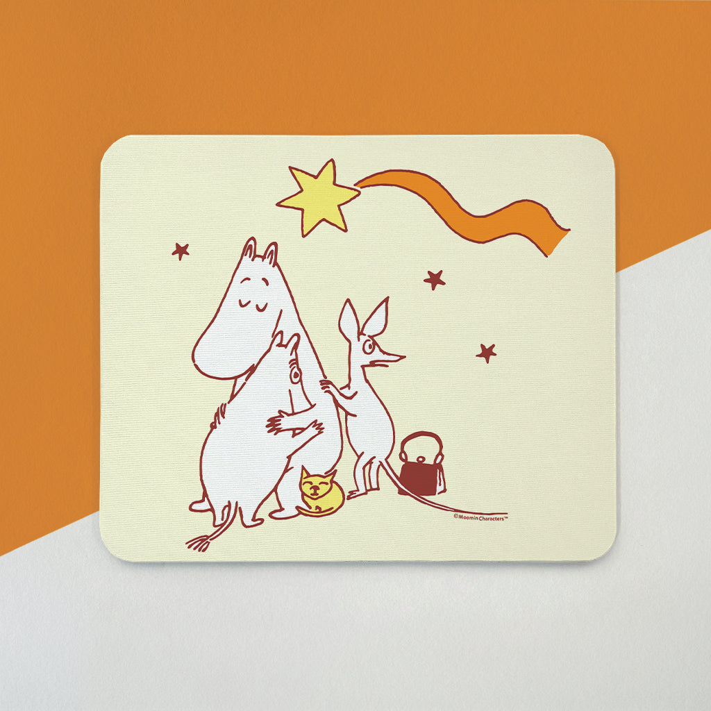 Comet in Moominland Moomintroll & Snorkmaiden Family Hug Mouse Pad
