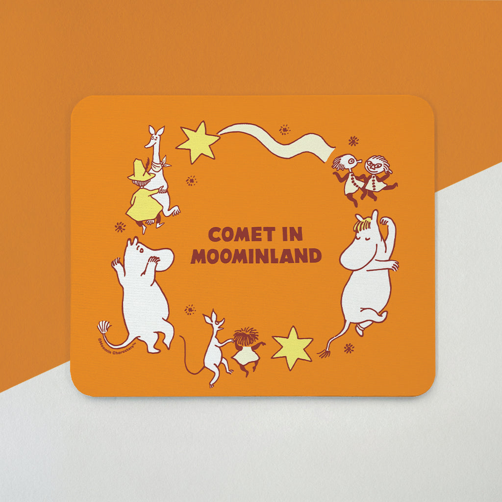 Comet in Moominland - Moomintroll, Snorkmaiden & Snufkin Happy Dance partners Mouse Pad