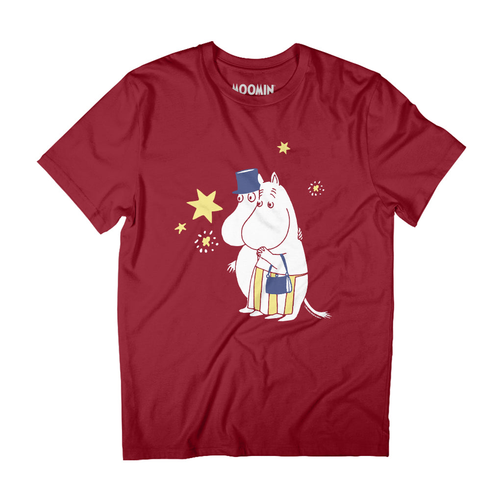 Sniff's Winter Star Moominpappa & Moominmamma Adult T-Shirt