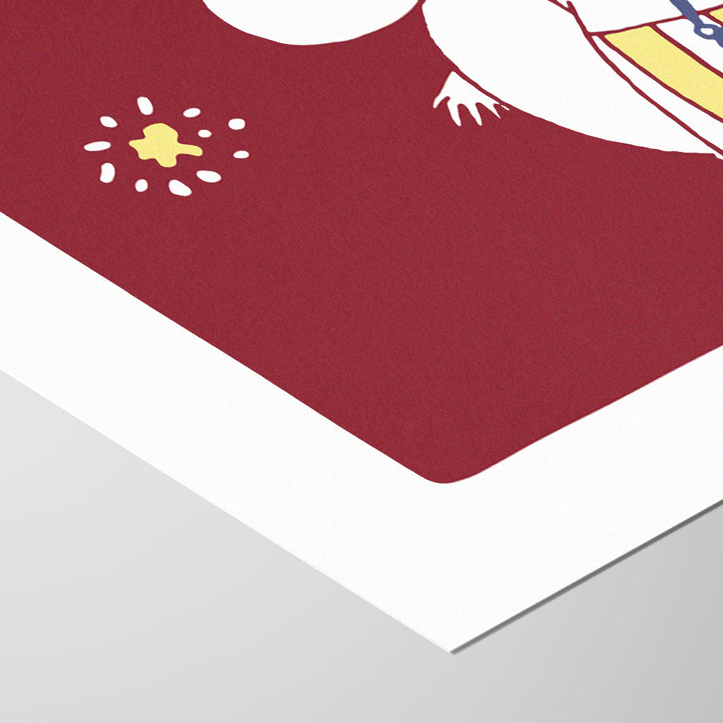Sniff's Winter Star with Moominpappa & Moominmamma Fine Art Prints