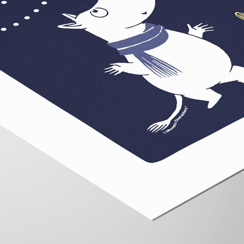 Sniff's Winter Star with Moomintroll & Little My Fine Art Prints