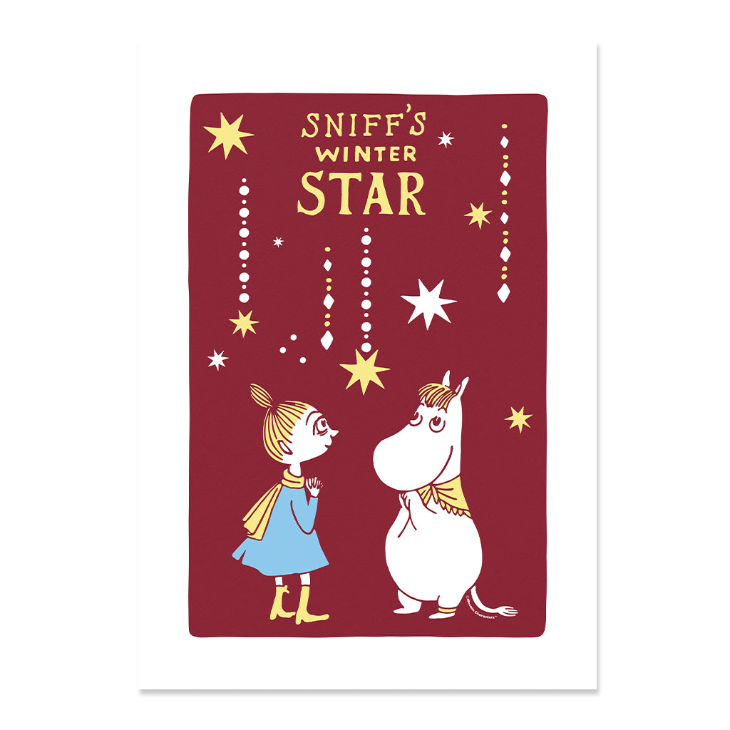 Sniff's Winter Star with Snorkmaiden & Mymble Fine Art Prints