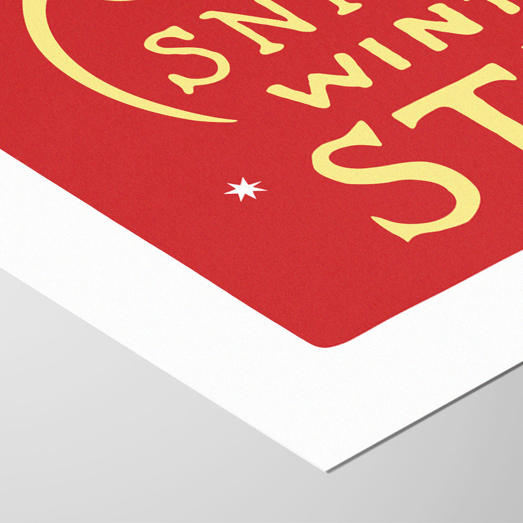 Moomin Sniff's Winter Star Delight Fine Art Print