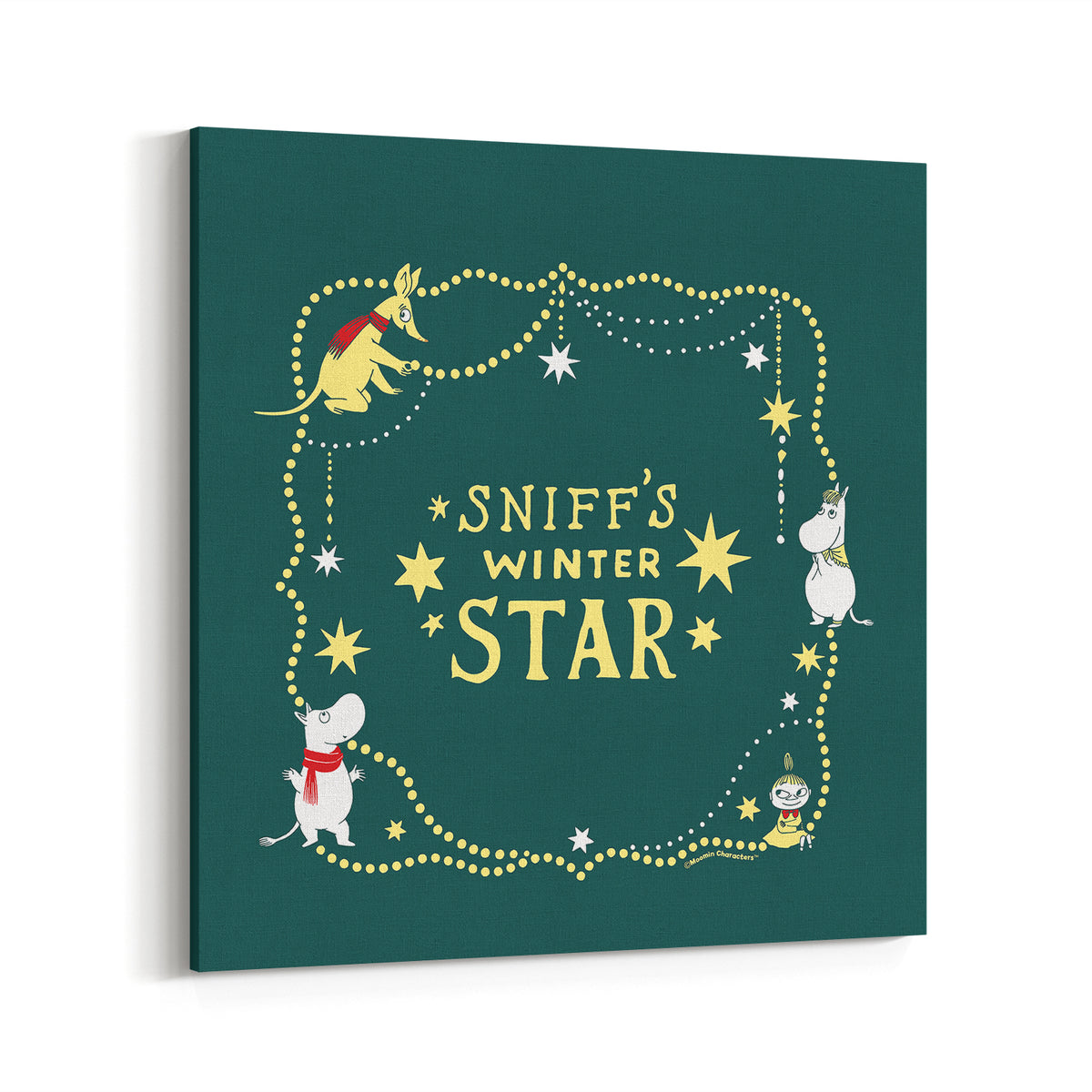 Sniffs Winter Star Moomintroll & Snorkmaiden Stretched Canvas