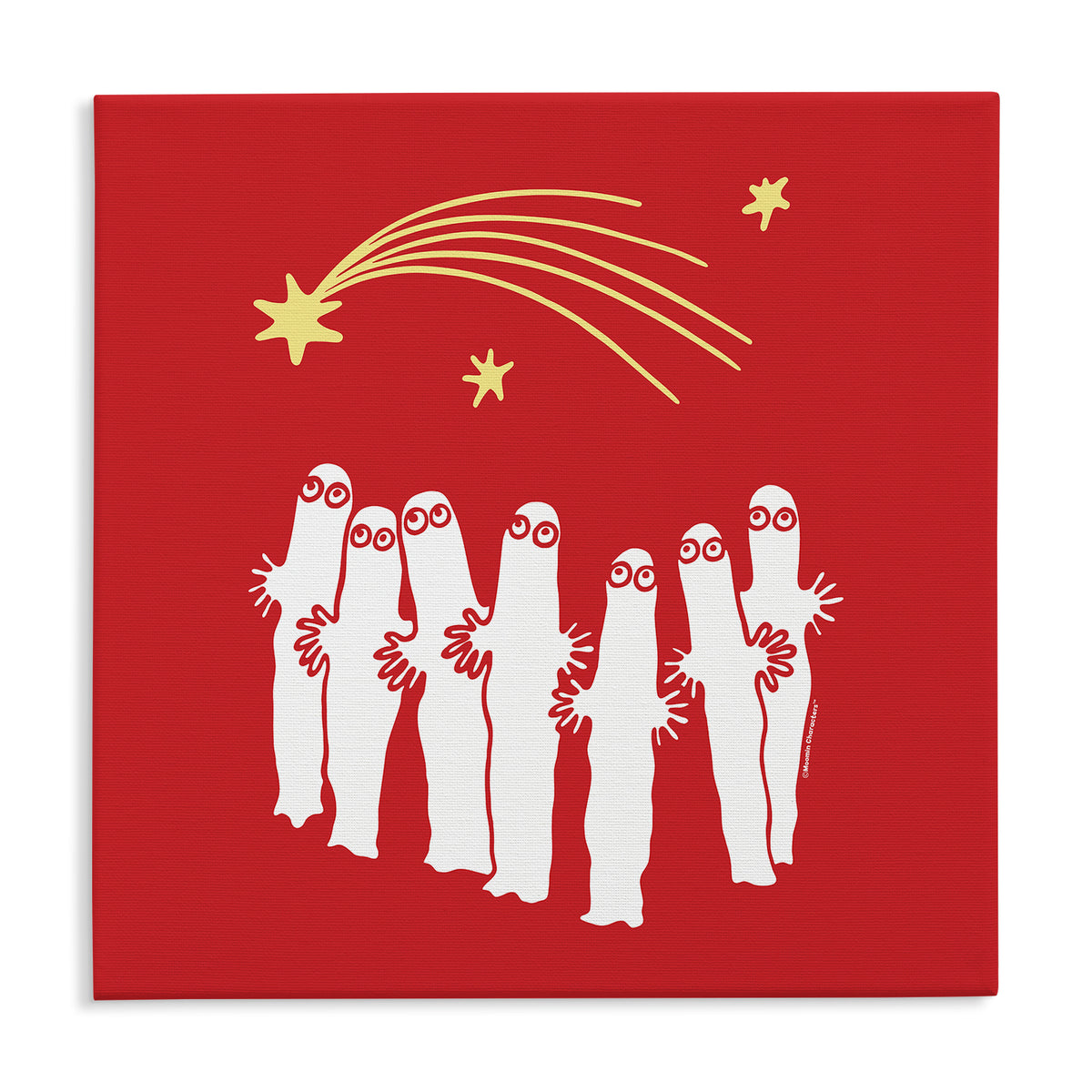 Sniff's Winter Star Hattifatteners Stargazing Stretched Canvas