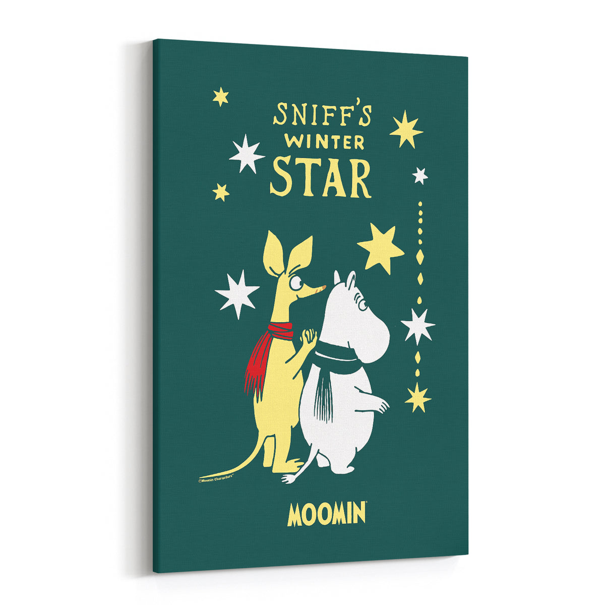 Sniff's Winter Star with Moomintroll Stretched Canvas
