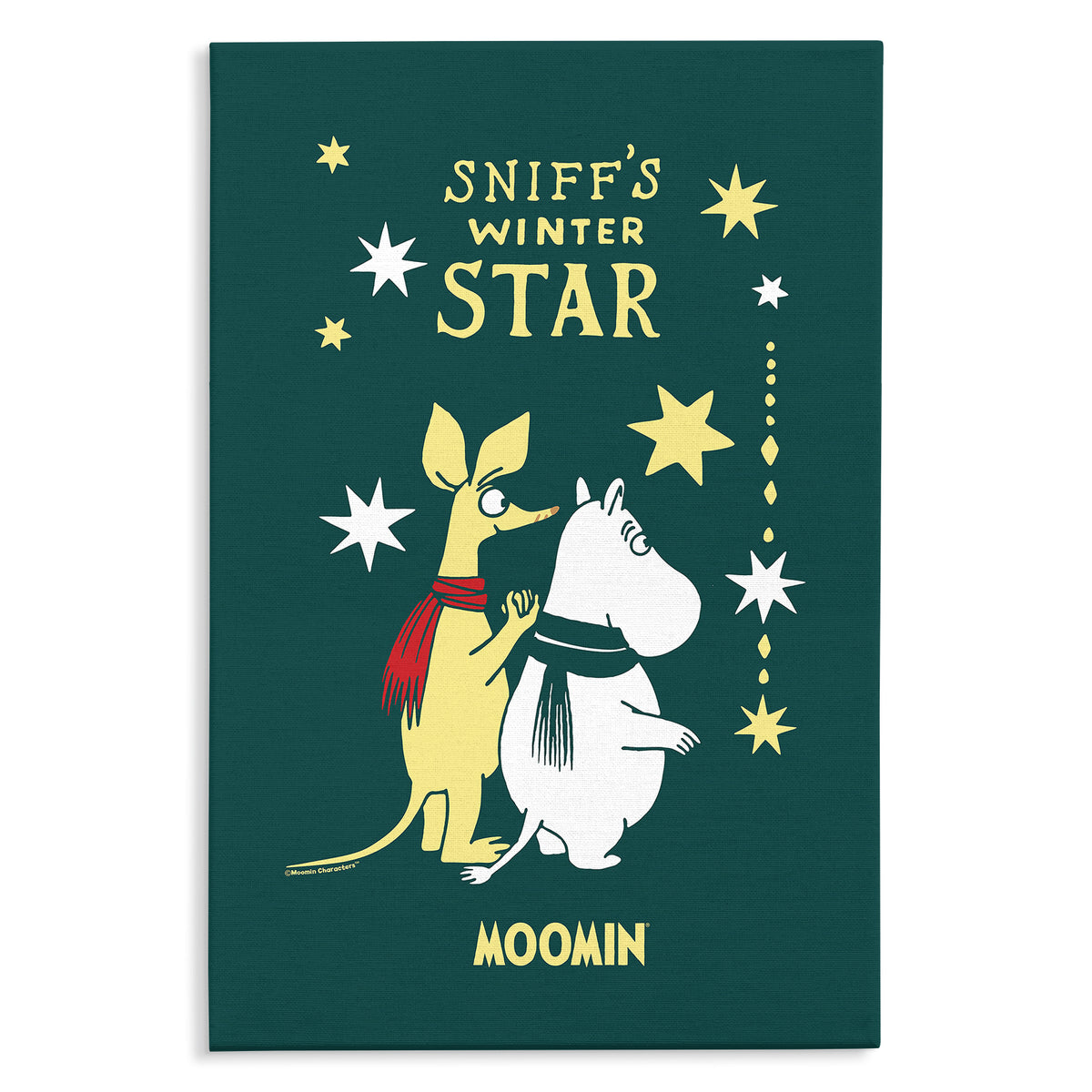 Sniff's Winter Star with Moomintroll Stretched Canvas