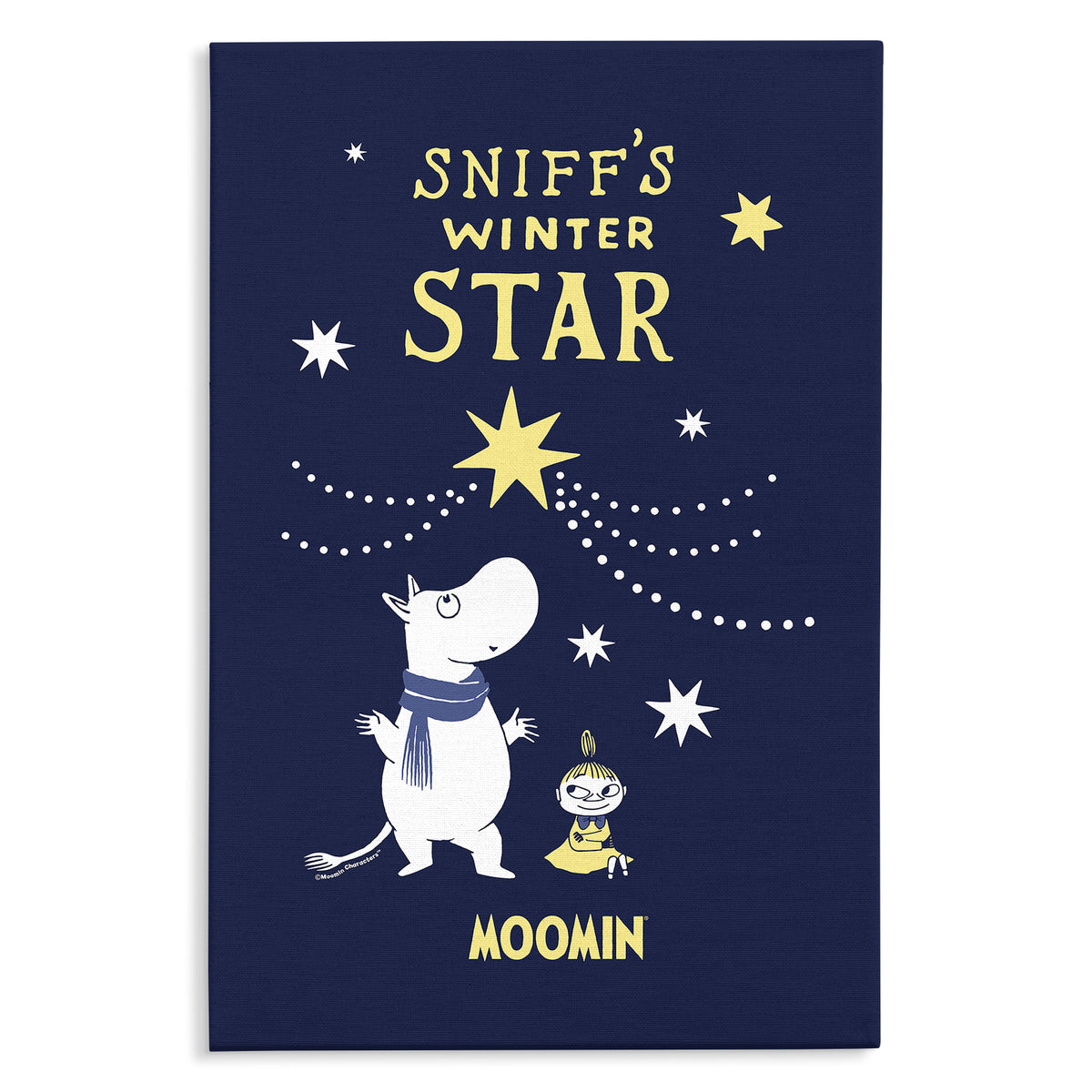 Sniff's Winter Star with Moomintroll & Little My Stretched Canvas