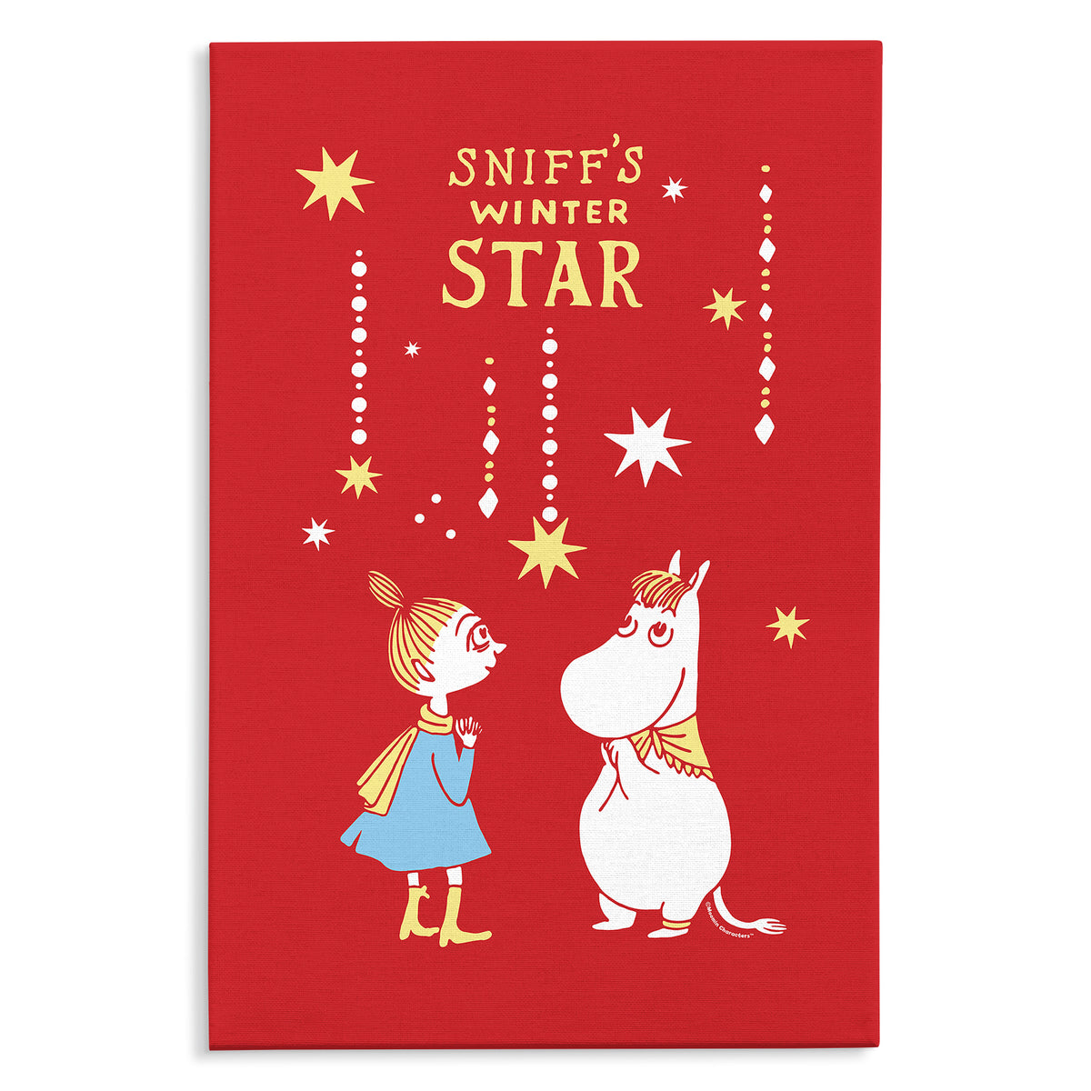 Sniff's Winter Star Snorkmaiden & Mymble Wishing on a star Stretched Canvas