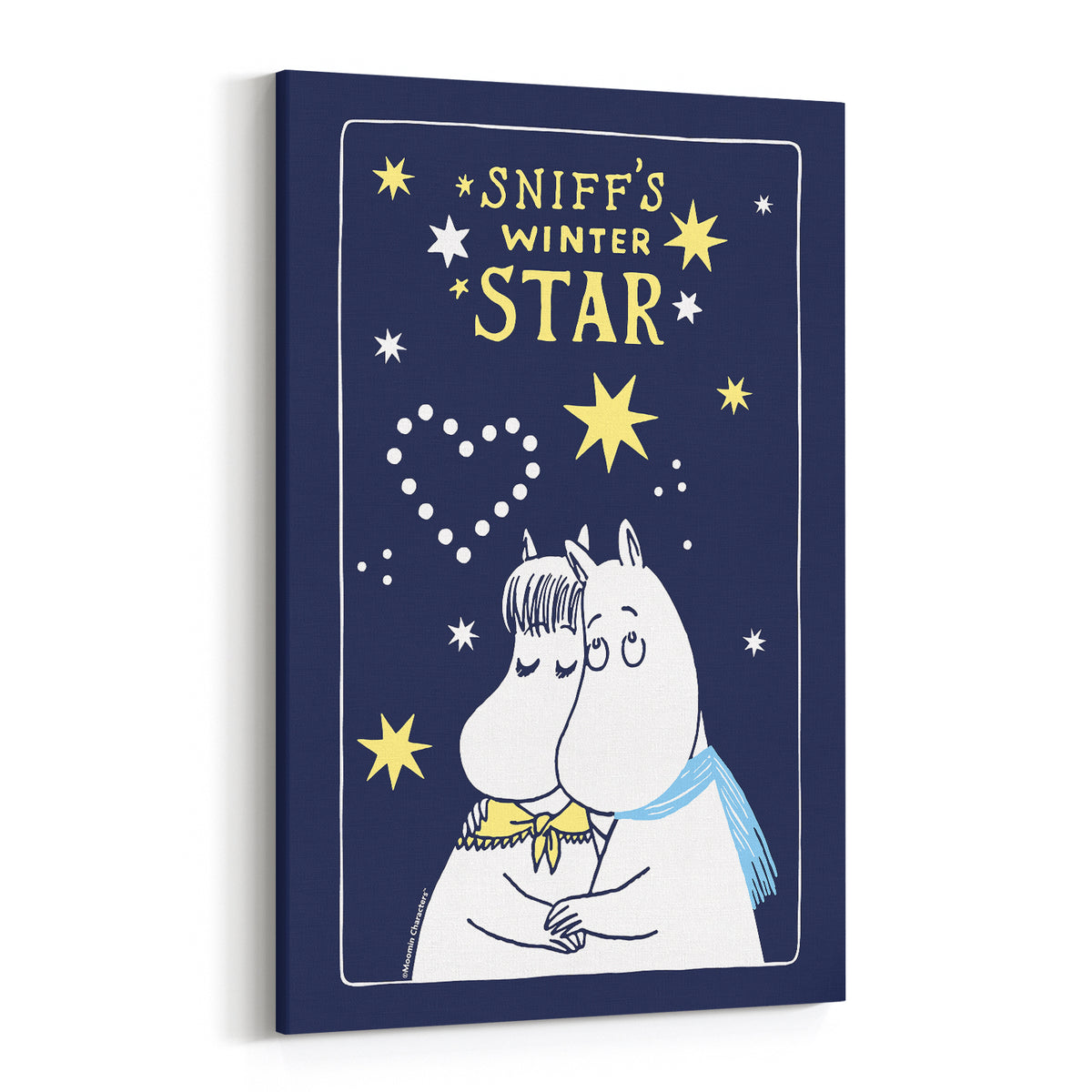 Sniff's Winter Star Moomintroll & Snorkmaiden Stretched Canvas