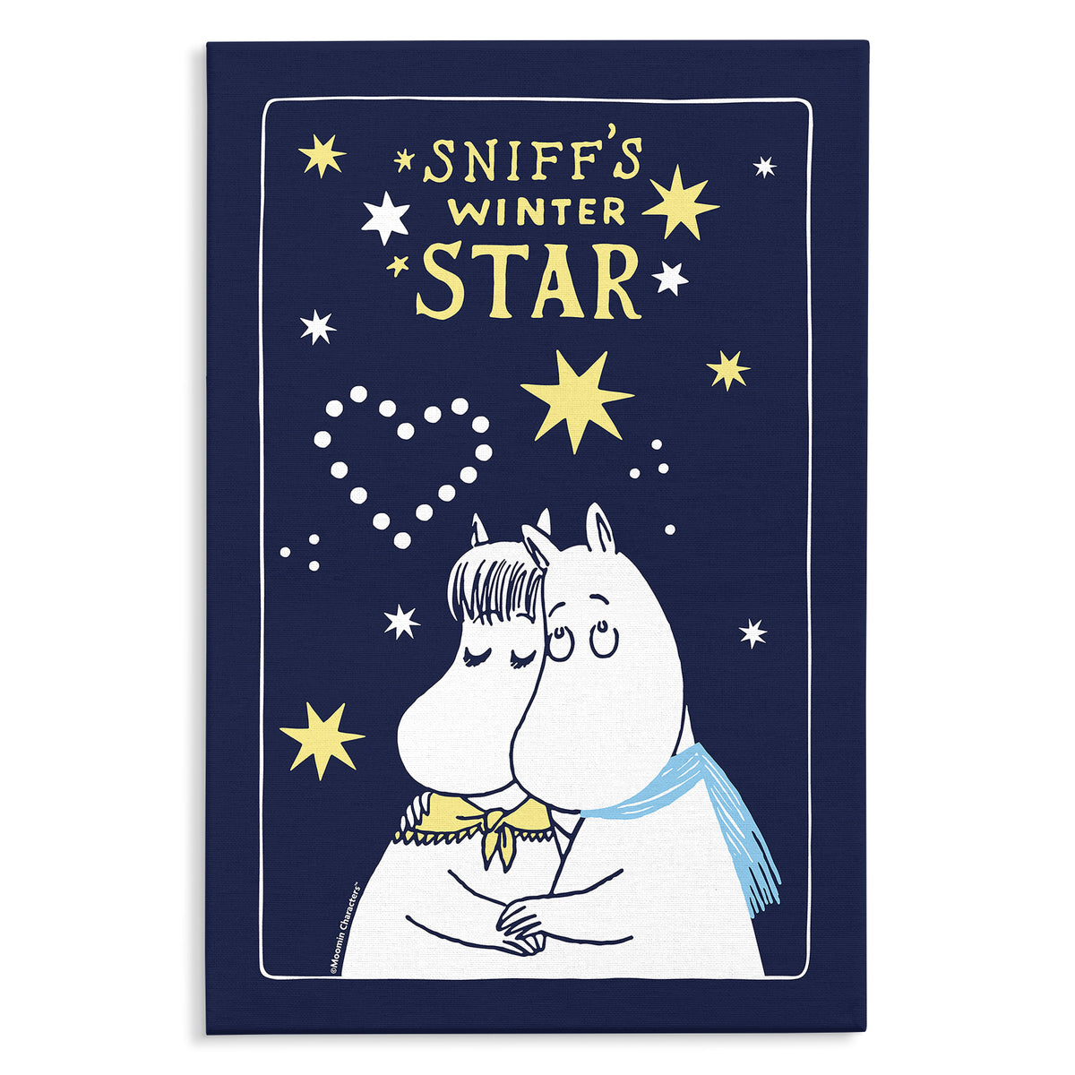 Sniff's Winter Star Moomintroll & Snorkmaiden Stretched Canvas
