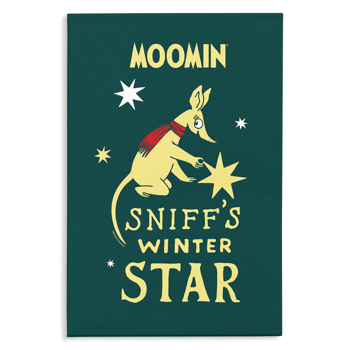 Moomin Sniff's Winter Star Stretched Canvas
