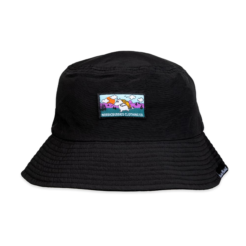 Moomintroll Adults Bucket Hat Black - Nordicbuddies | Moomin Shop United States