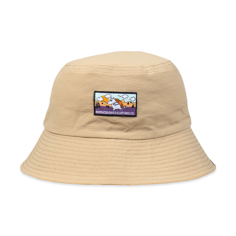 Moomintroll Adventuring Bucket Hat Beige - Nordicbuddies | Moomin Shop United States