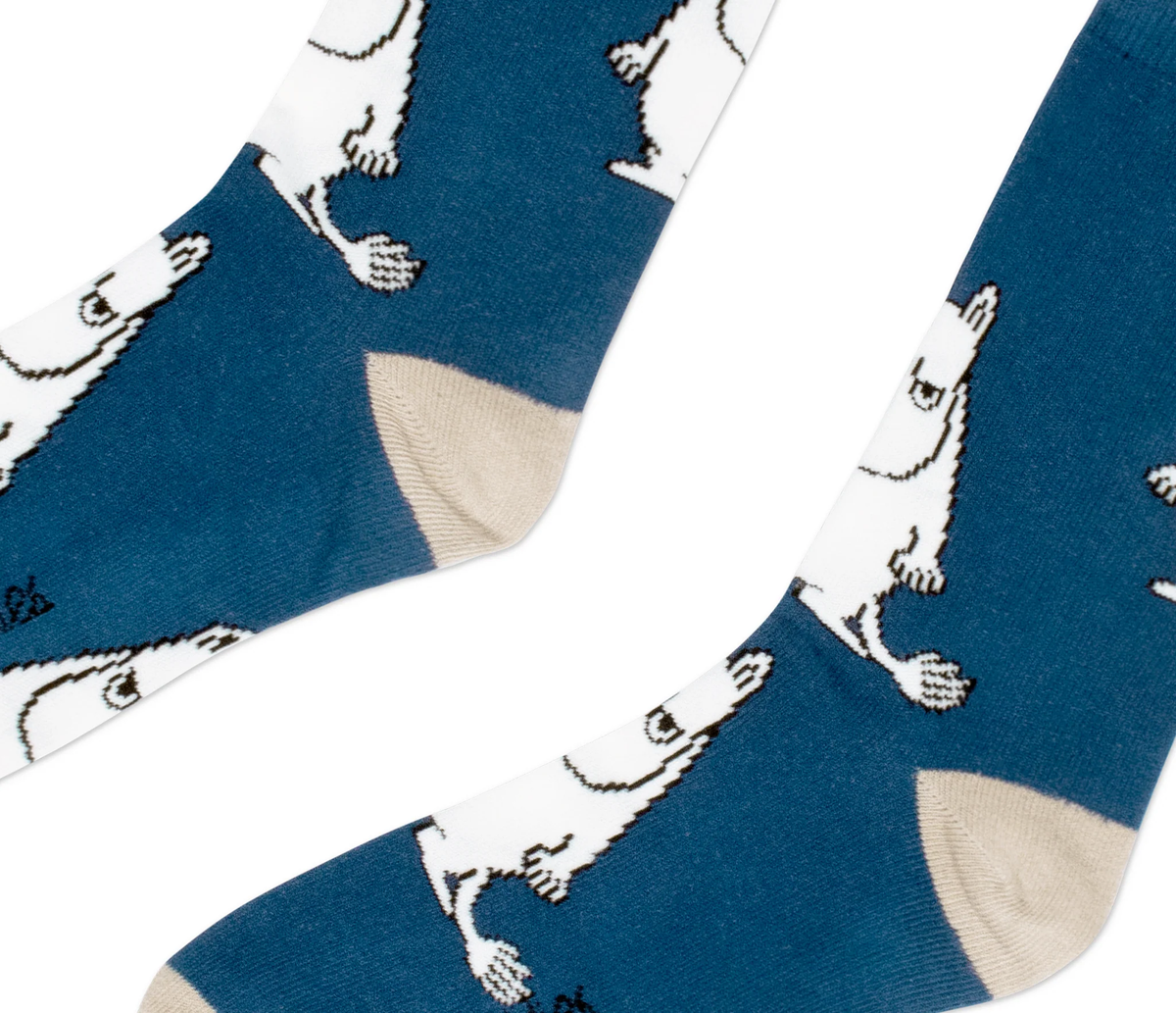 Angry Moomintroll Socks Dark Blue 9.5-13 - Nordicbuddies