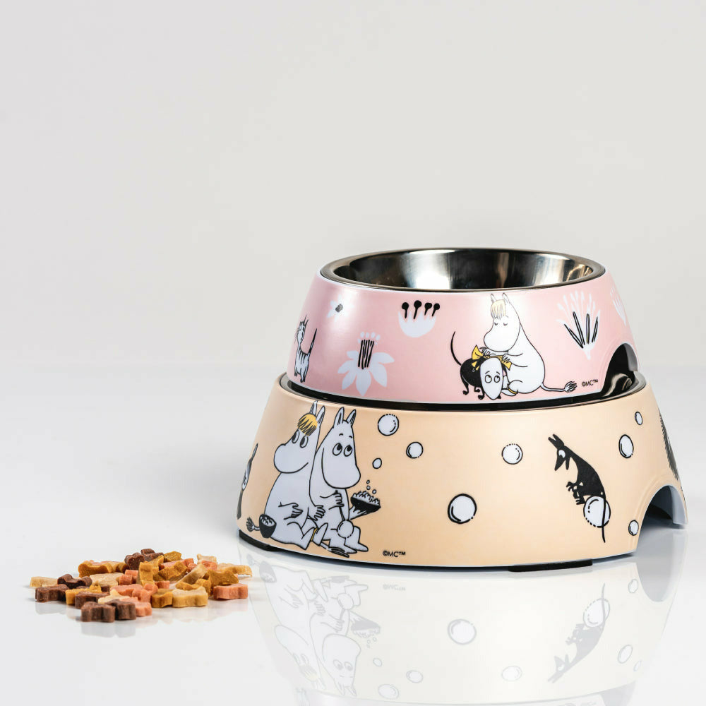 Moomin For Pets Food Bowl Pink S - Muurla