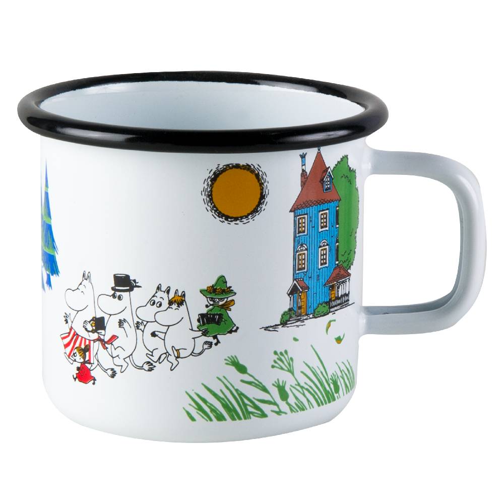 Moomin Enamel Mug Moominvalley 12.5 oz - Muurla