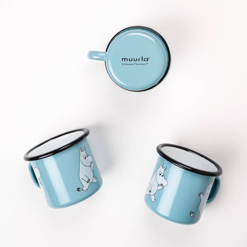 Moomin Enamel Mug Moomintroll 8.5 oz - Muurla