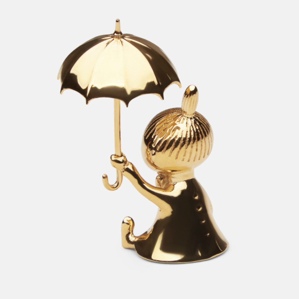 Little My Umbrella Figurine Gold - The Official Moomin Shop