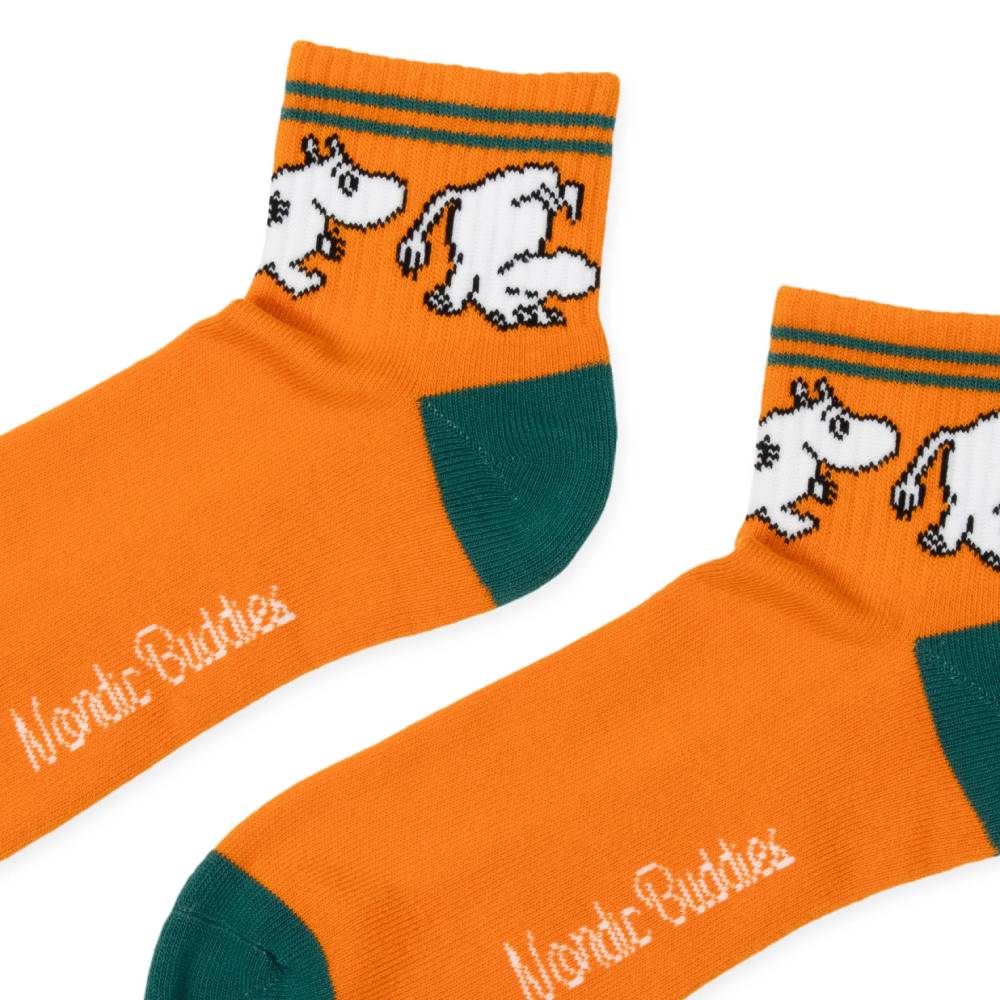 Moomintroll Retro Ankle Socks Orange 9.5-13 - Nordicbuddies