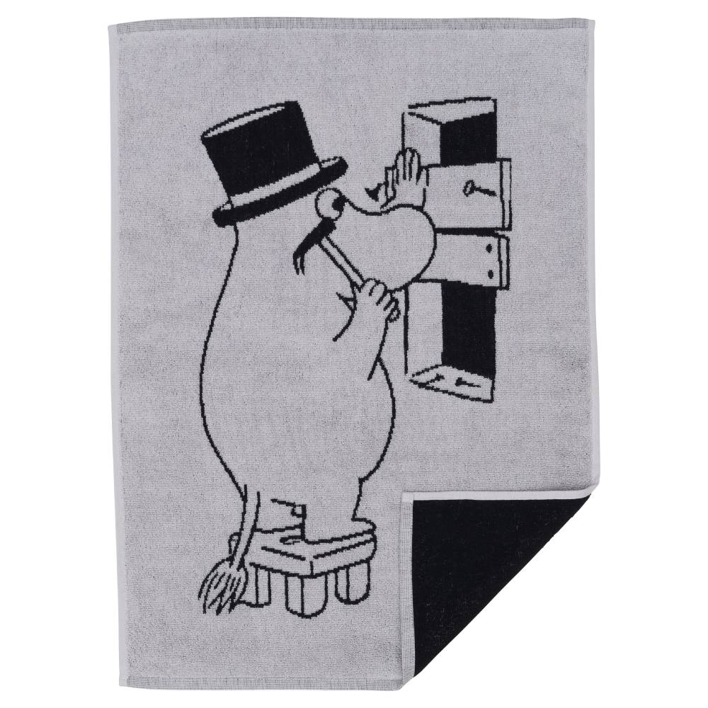Moominpappa GOTS Hand Towel Grey 20x27 in - Moomin Arabia
