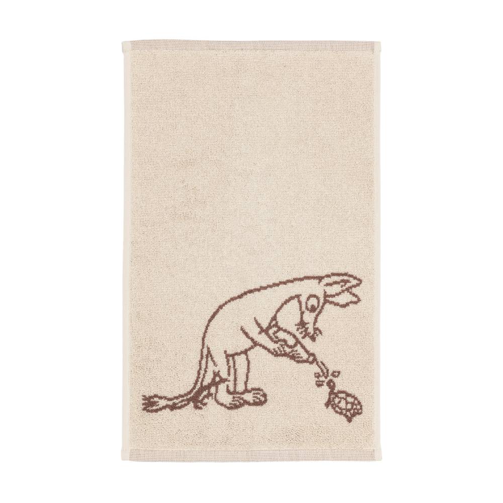 Sniff GOTS Hand Towel Brown 12x20 in - Moomin Arabia
