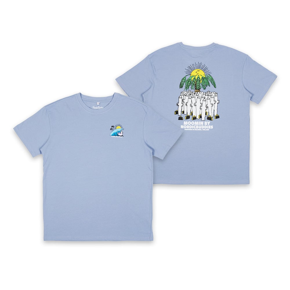 Moomin Hattifatteners Island T-Shirt Blue - Nordicbuddies