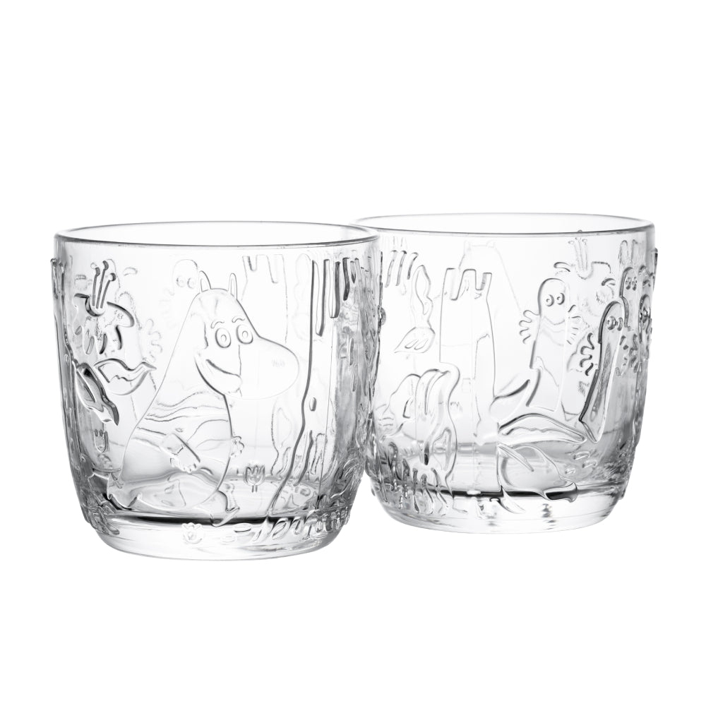 Moomin Clear Glass Tumblers 2-pack 9.5 oz - Moomin Arabia