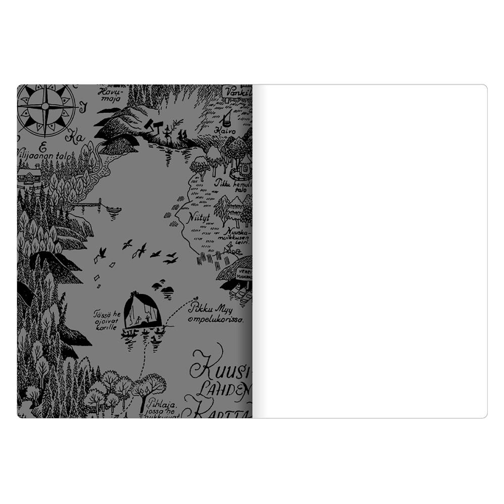 Moomin Notebook A5 Map Black - Putinki