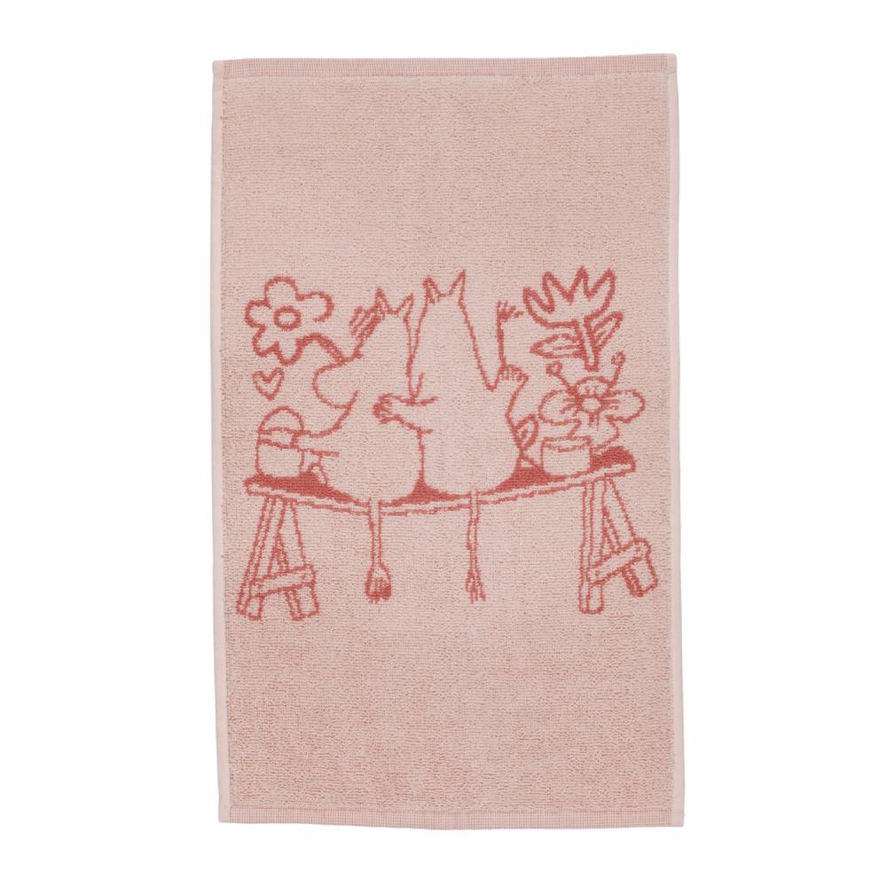 Moomin Love Hand Towel 12x20 in Pink - Moomin Arabia | Moomin Shop United States