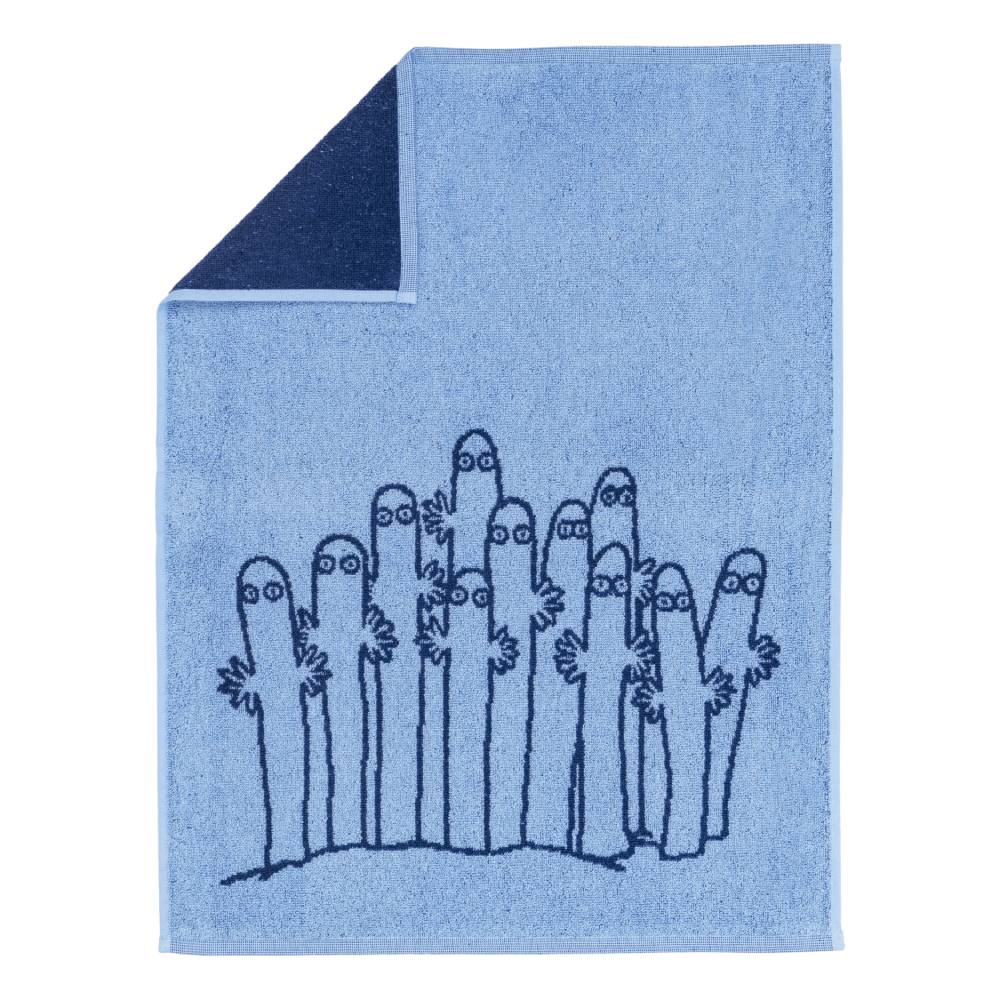 Hattifatteners GOTS Hand Towel Blue 20x27 in - Moomin Arabia | Moomin Shop US