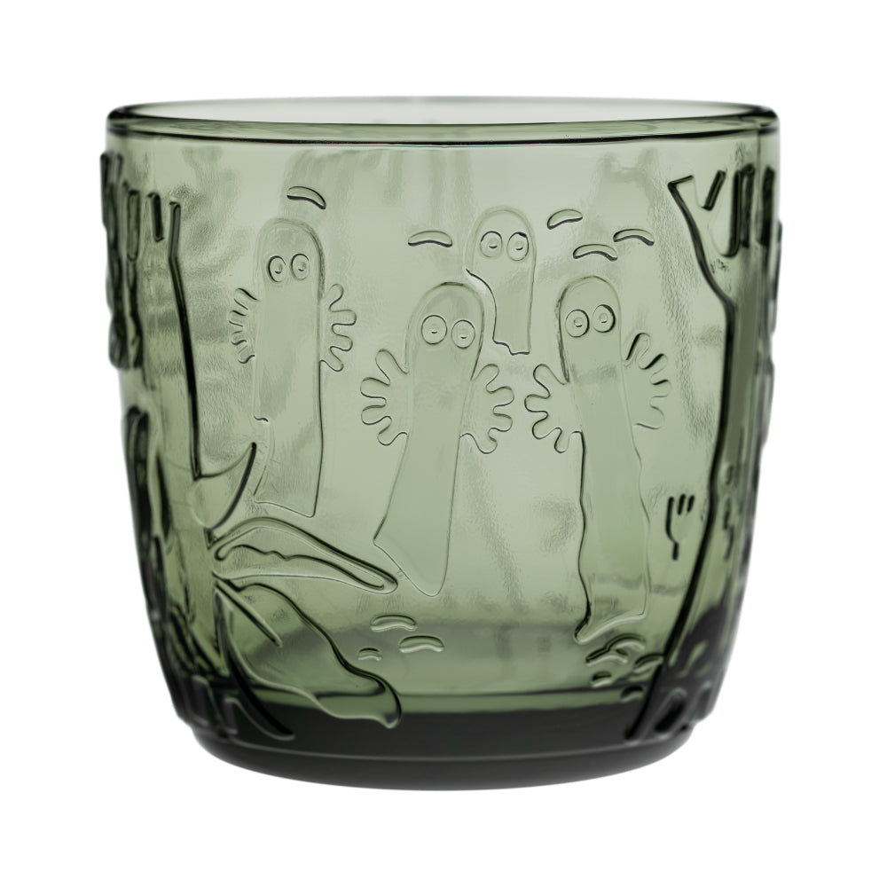 Moomin Pine Green Glass Tumblers 2-pack 9.5 oz - Moomin Arabia